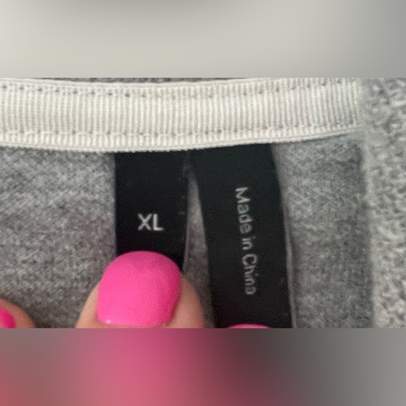 Theory Mens Mock Neck Quarter Zip Pullover Sweatshirt Cotton Blend XL Gray - Picture 8 of 8